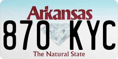 AR license plate 870KYC