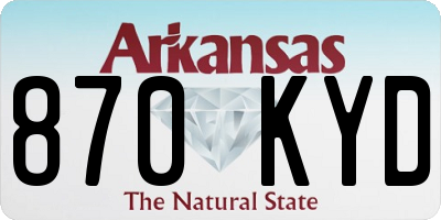 AR license plate 870KYD