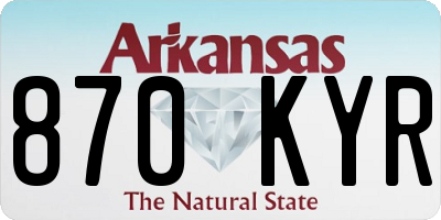 AR license plate 870KYR