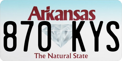 AR license plate 870KYS
