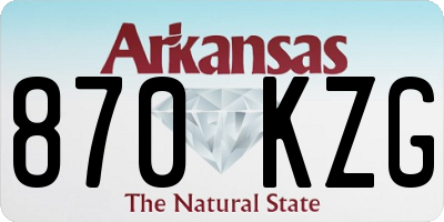 AR license plate 870KZG