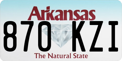 AR license plate 870KZI