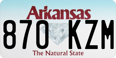 AR license plate 870KZM