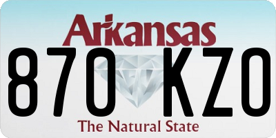 AR license plate 870KZO