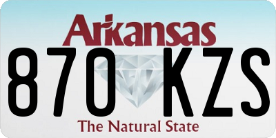 AR license plate 870KZS