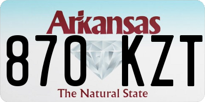 AR license plate 870KZT