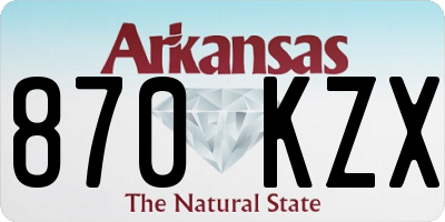 AR license plate 870KZX
