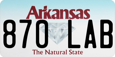 AR license plate 870LAB