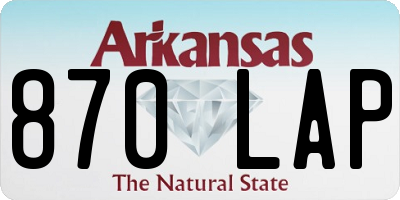 AR license plate 870LAP