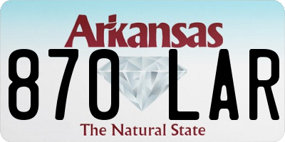 AR license plate 870LAR