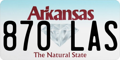 AR license plate 870LAS