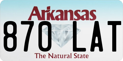 AR license plate 870LAT