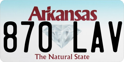 AR license plate 870LAV