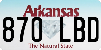 AR license plate 870LBD