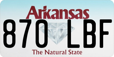 AR license plate 870LBF