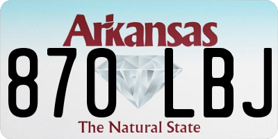 AR license plate 870LBJ