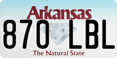 AR license plate 870LBL