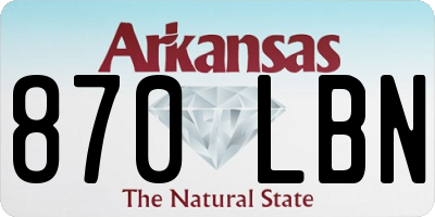 AR license plate 870LBN