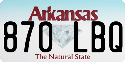 AR license plate 870LBQ