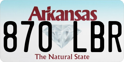 AR license plate 870LBR