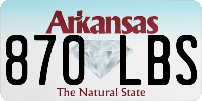 AR license plate 870LBS