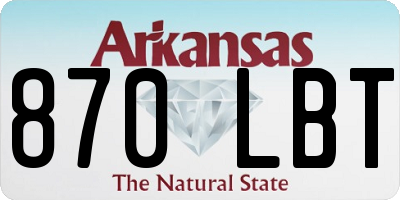 AR license plate 870LBT