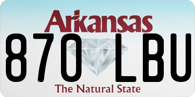 AR license plate 870LBU