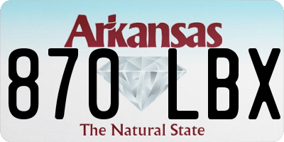 AR license plate 870LBX