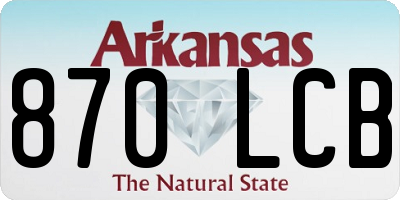 AR license plate 870LCB