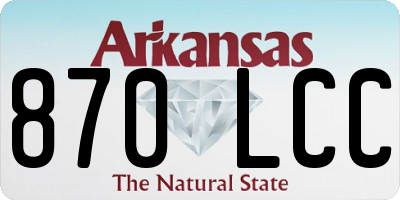 AR license plate 870LCC