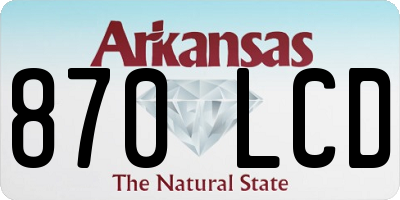 AR license plate 870LCD