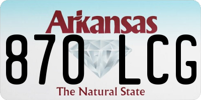 AR license plate 870LCG