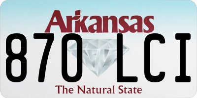 AR license plate 870LCI