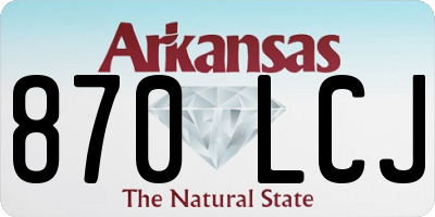 AR license plate 870LCJ