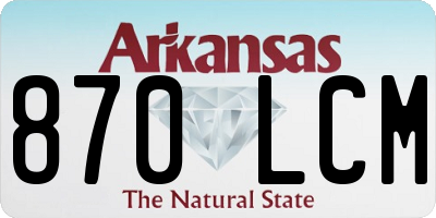AR license plate 870LCM