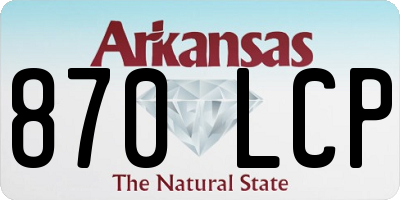 AR license plate 870LCP