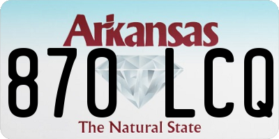 AR license plate 870LCQ
