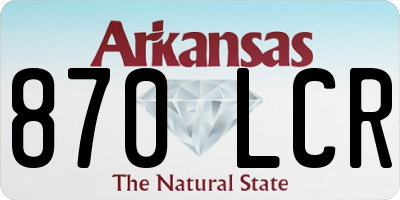 AR license plate 870LCR