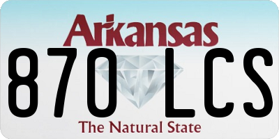 AR license plate 870LCS