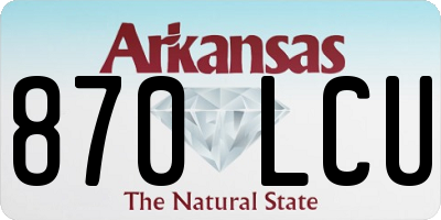 AR license plate 870LCU