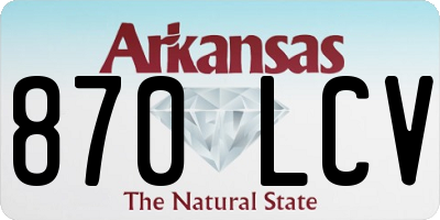 AR license plate 870LCV