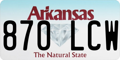 AR license plate 870LCW