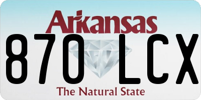 AR license plate 870LCX
