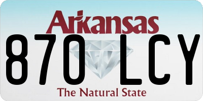AR license plate 870LCY