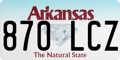 AR license plate 870LCZ