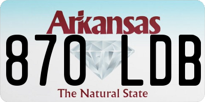 AR license plate 870LDB