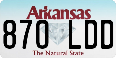 AR license plate 870LDD