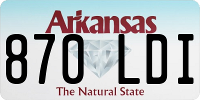 AR license plate 870LDI