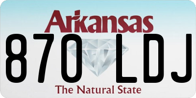 AR license plate 870LDJ