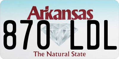 AR license plate 870LDL